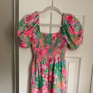 Lilly Pulitzer Selah Short Sleeve Smocked Midi Dress